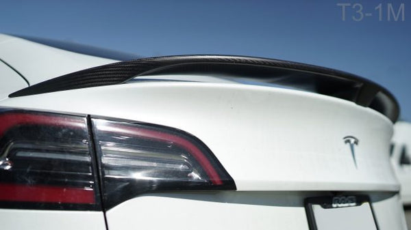 MCP - MODEL 3 CARBON REAR TRUNK SPOILER