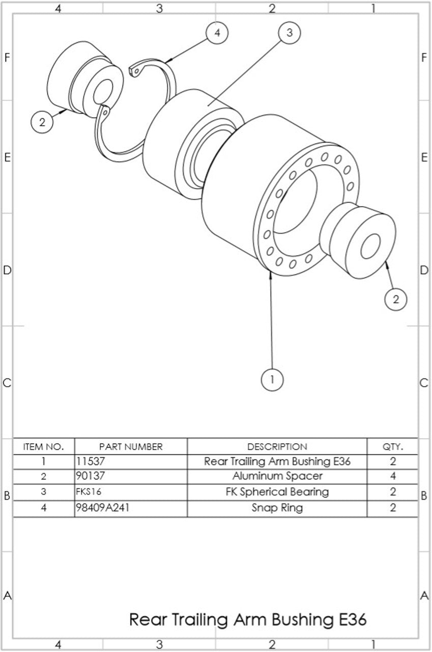 SPL - BMW E36/E46 Rear Trailing Arm Bushings