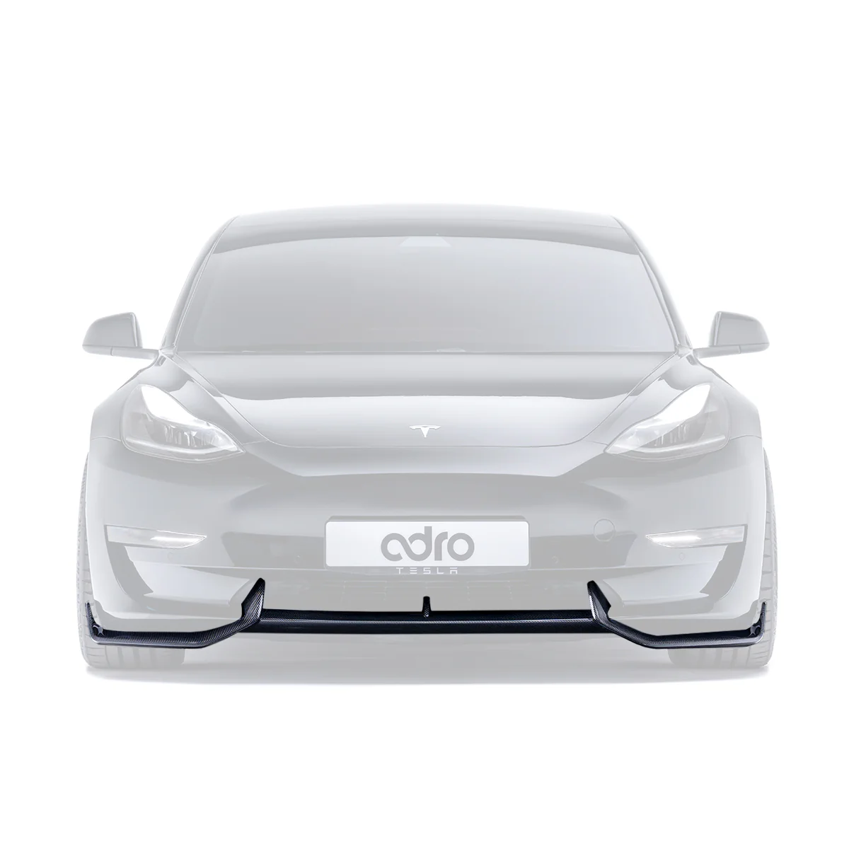 ADRO- TESLA MODEL 3 CARBON FIBER FRONT LIP V2
