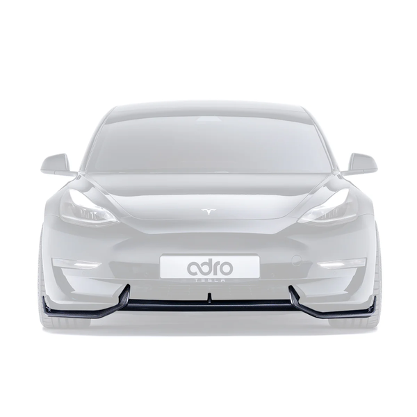 ADRO- TESLA MODEL 3 CARBON FIBER FRONT LIP V2