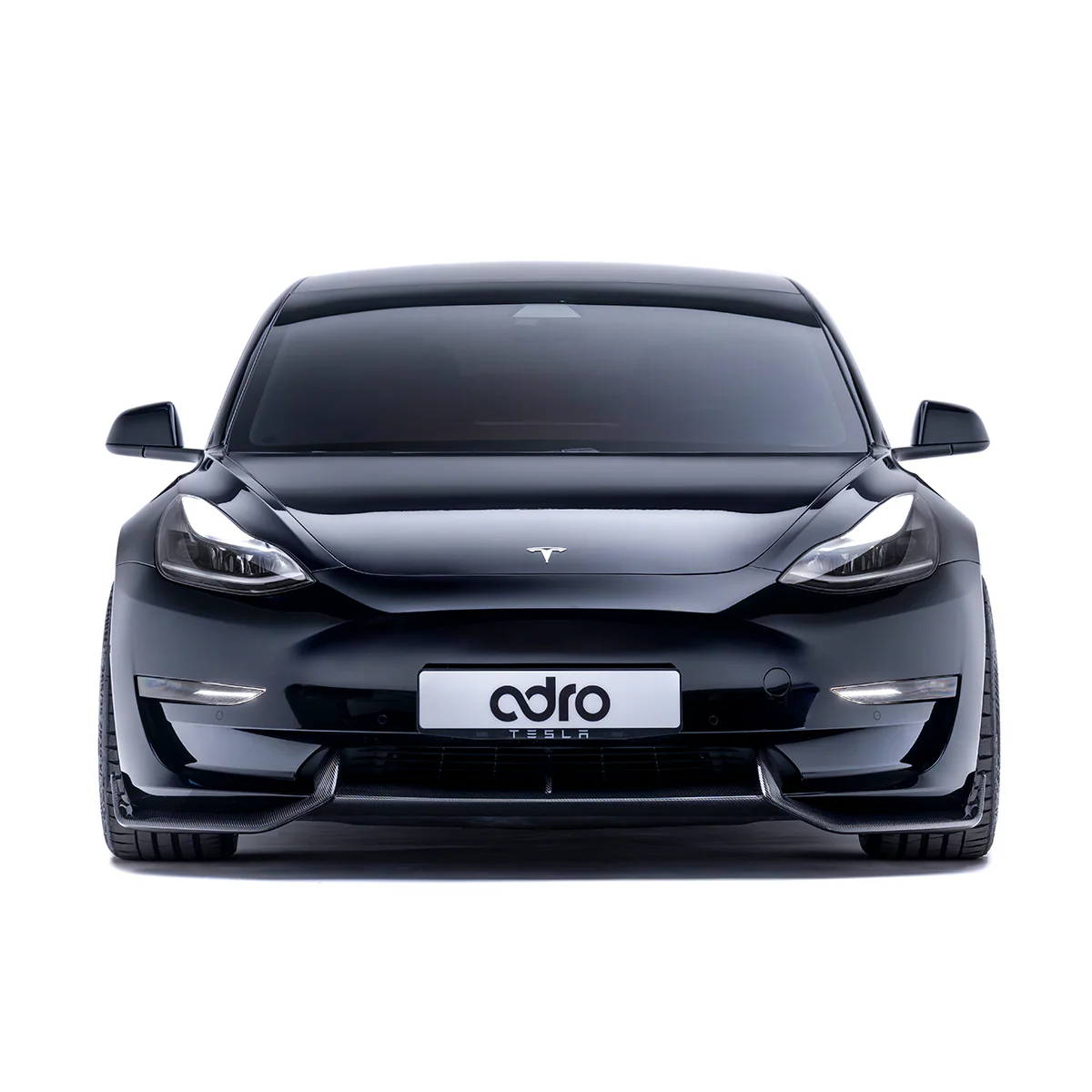 ADRO- TESLA MODEL 3 CARBON FIBER FRONT LIP V2