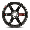 RAYS VOLK RACING TE37SL Black Edition III 19x9.5 +23 / 10.5 +34 5x112 PRESSED BLACK / RIM REDOT