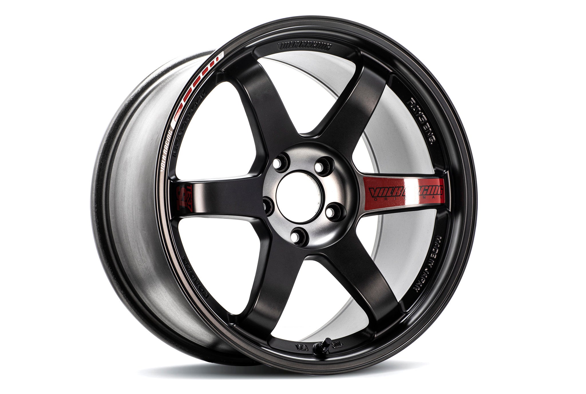 RAYS VOLK RACING TE37SL Black Edition III 19x9.5 +23 / 10.5 +34 5x112 PRESSED BLACK / RIM REDOT