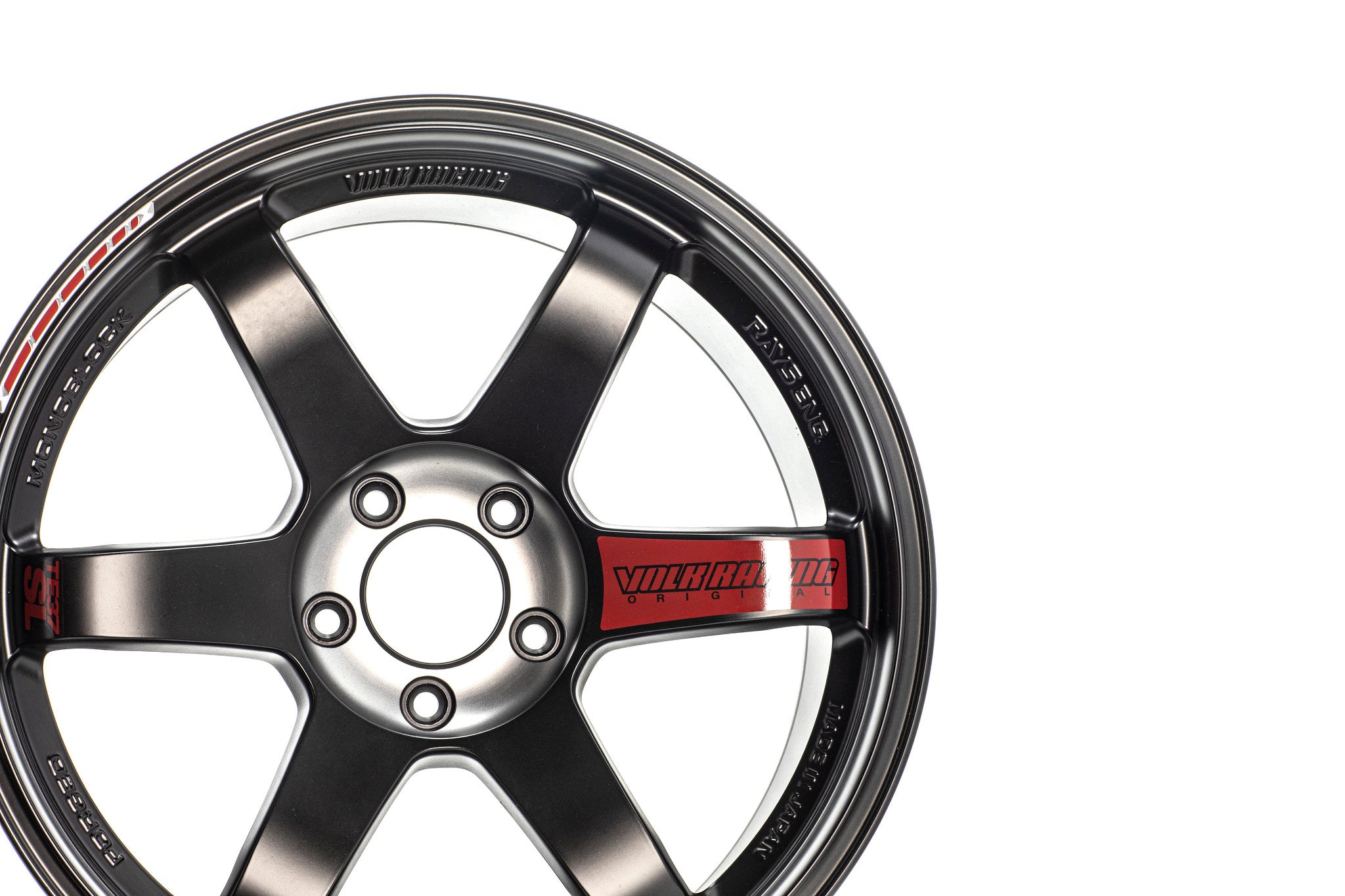 RAYS VOLK RACING TE37SL Black Edition III 19x9.5 +23 / 10.5 +34 5x112 PRESSED BLACK / RIM REDOT