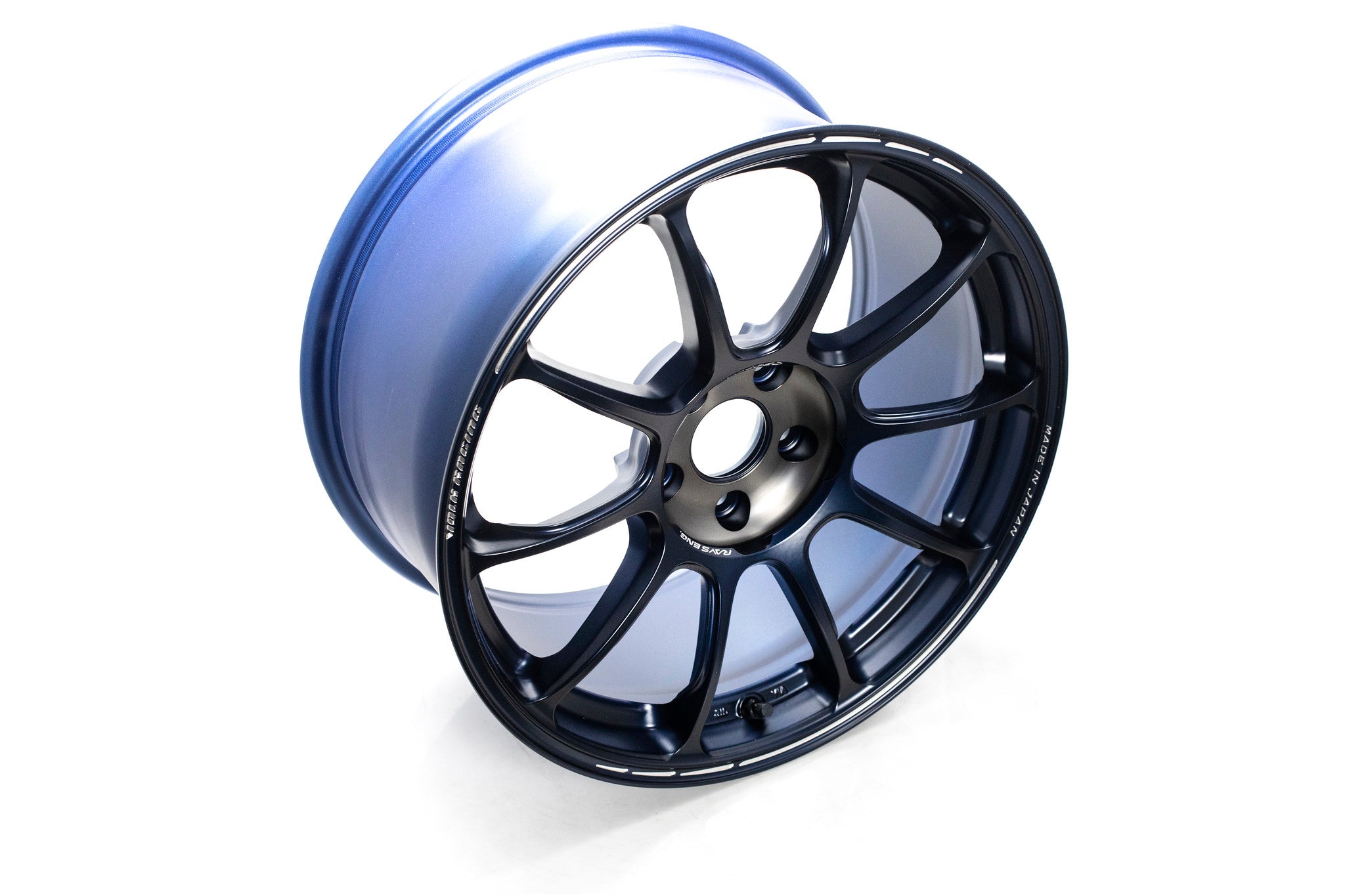 RAYS VOLK RACING ZE40 TIME ATTACK III 18x9.5 +44 5x120 METALLIC BLUE / MATTE DARK CLEAR