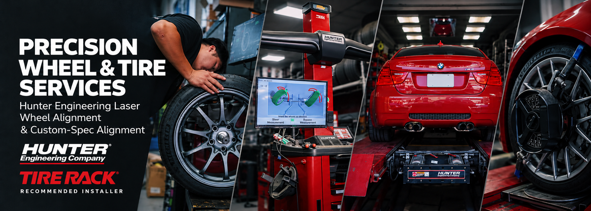 Hunter Engineering laser wheel alignment and custom-spec alignment, Tire Rack Recommended Installer