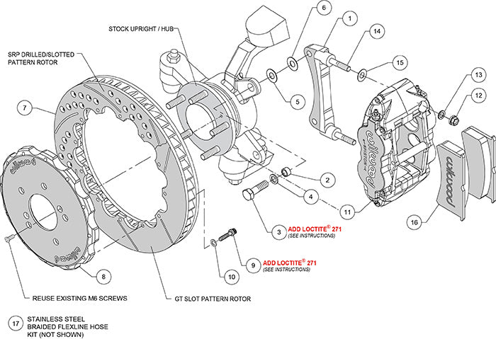 Wilwood Forged Narrow Superlite 6R Big Brake Front Brake Kit - Honda S2000