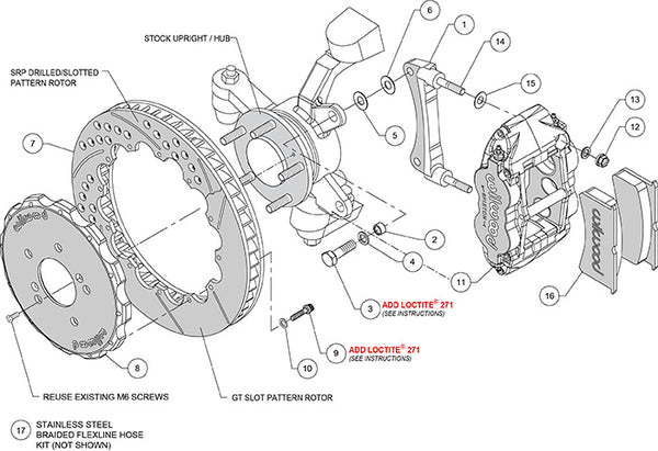 Wilwood Forged Narrow Superlite 6R Big Brake Front Brake Kit - Honda S2000